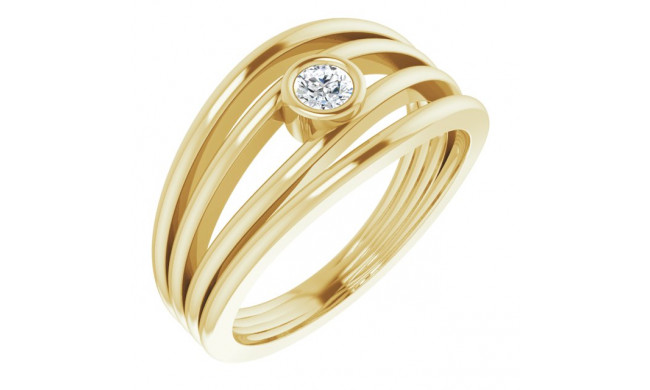 14K Yellow 1/8 CTW Diamond Ring - 122857601P