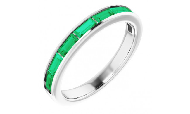14K White Emerald Ring - 12293260012P