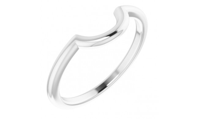 14K White Matching Band for 6.5 mm Engagement Ring - 122960600P