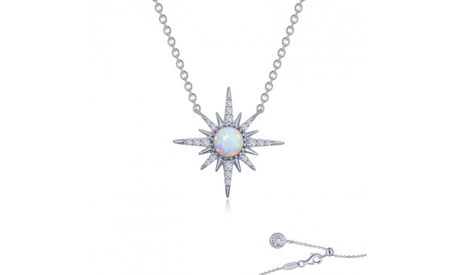 Lafonn Platinum Sunburst Necklace - N0248OPP20