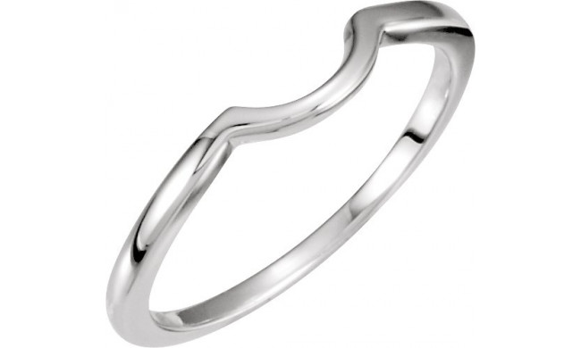 14K White Band for 6.5 mm Engagement Ring - 121578153P
