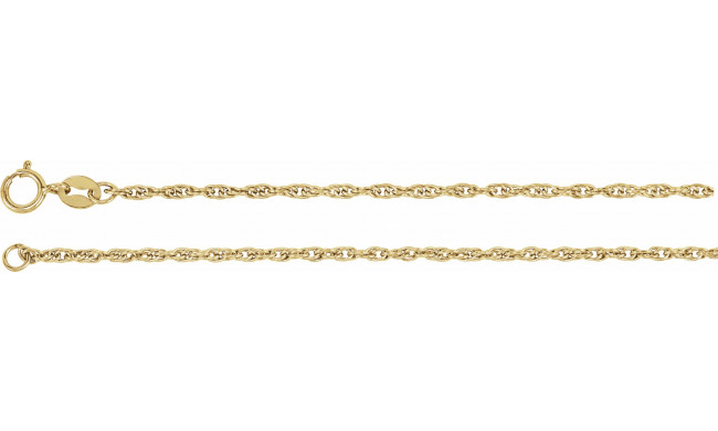 14K Yellow 1.75 mm Solid Rope 7 Chain - CH7492977P
