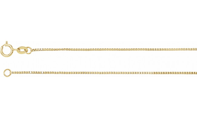 14K Yellow .75 mm Solid Box 7 Chain - CH80105108P