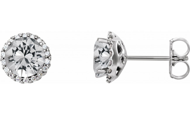 14K White 1/3 CTW Diamond Earrings - 86509680P
