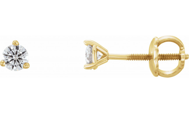 14K Yellow 1/5 CTW Diamond Earrings - 6623460045P