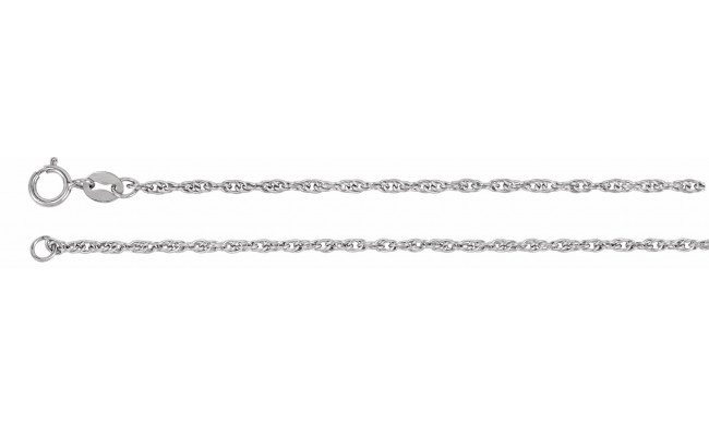 14K White 1.75 mm Solid Rope 7 Chain - CH74244997P