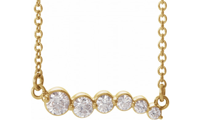 14K Yellow 1/4 CTW Diamond Graduated 18 Necklace - 86860616P