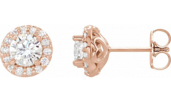 14K Rose 5/8 CTW Diamond Earrings - 86839837P