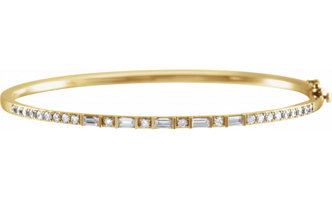 14K Yellow 1 CTW Diamond 7 Bangle Bracelet - 6536366001P