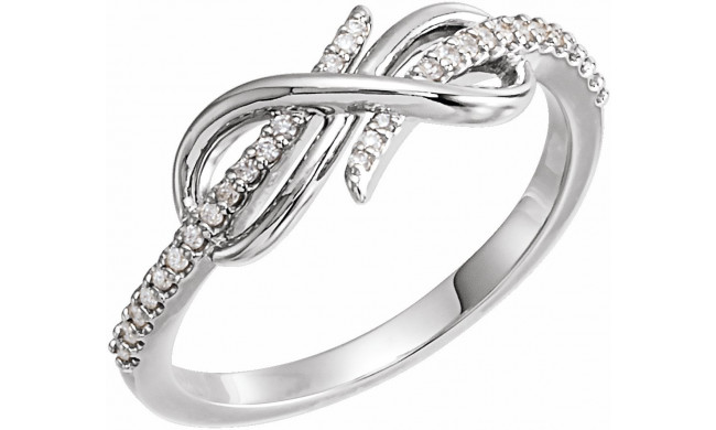 14K White 1/10 CTW Diamond Infinity-Inspired Ring - 123329600P