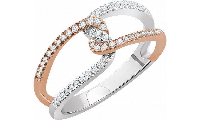 14K White & Rose 1/4 CTW Diamond Ring - 65267860001P