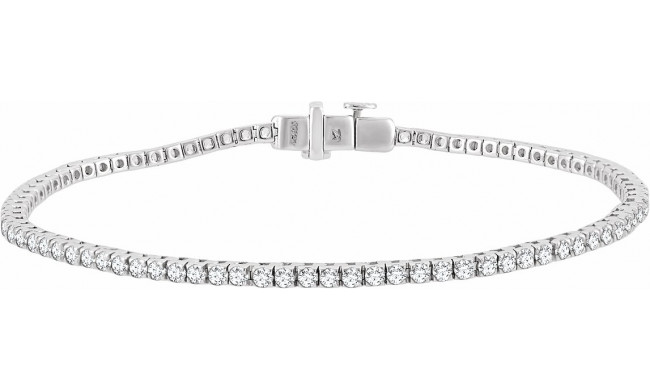 14K White 1 3/4 CTW Diamond Line 7 Bracelet - 65269360000P