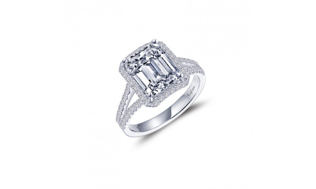Lafonn Platinum Halo Engagement Ring - R0468CLP06