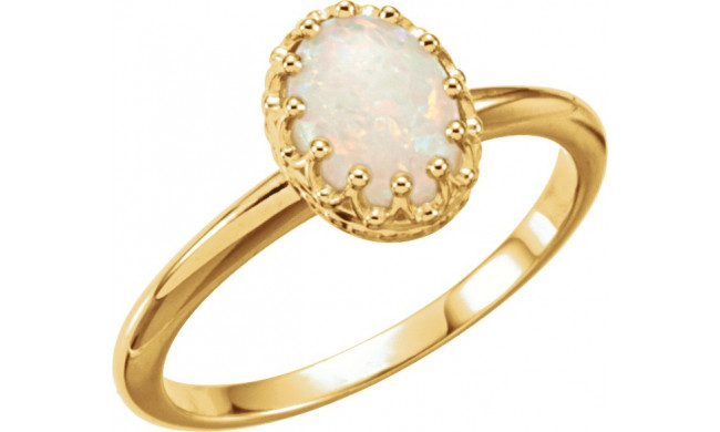 14K Yellow Opal Crown Ring - 71561101P