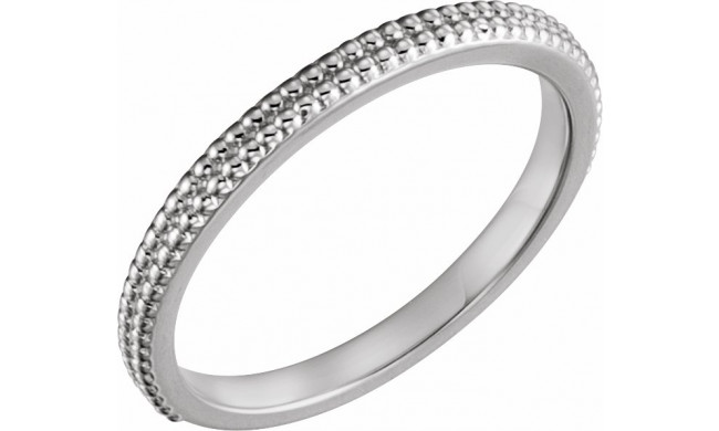 14K White Stackable Bead Ring - 51604101P