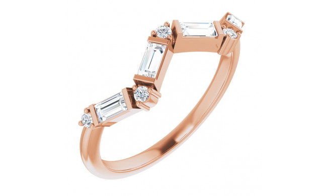 14K Rose 1/3 CTW Diamond Stackable Ring - 124260106P