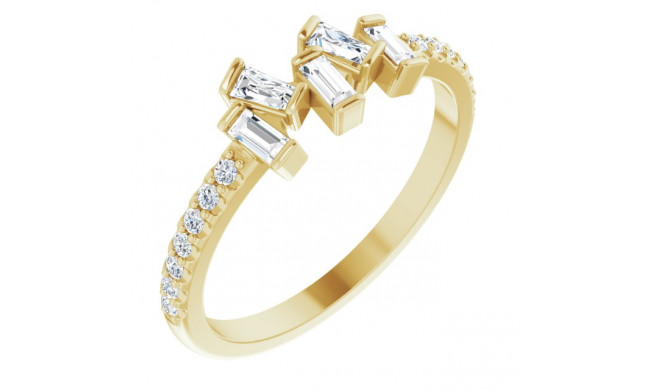 14K Yellow 1/3 CTW Diamond Scattered Ring - 123946601P