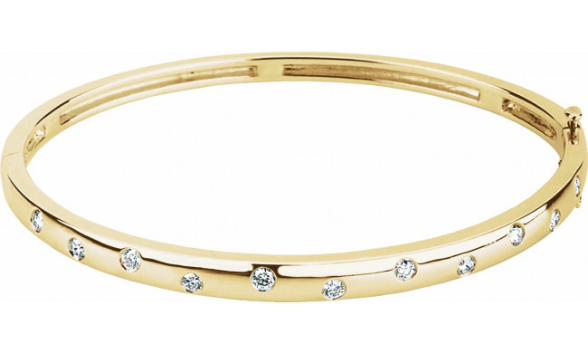 14K Yellow 1/2 CTW Diamond Bangle Bracelet - 60890209530P