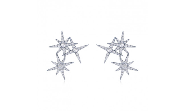 Lafonn Platinum Star Cluster Stud Earrings - E0516CLP00