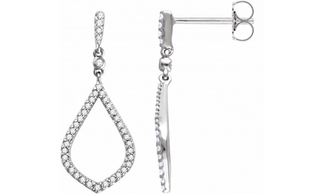 14K White 1/4 CTW Diamond Earrings - 65198160000P