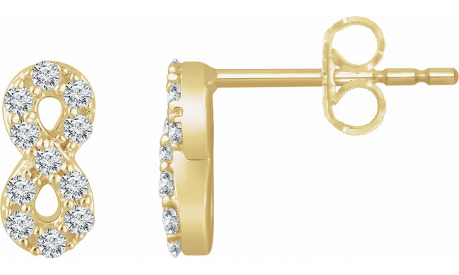 14K Yellow 1/6 CTW Diamond Infinity Earrings - 65277360001P