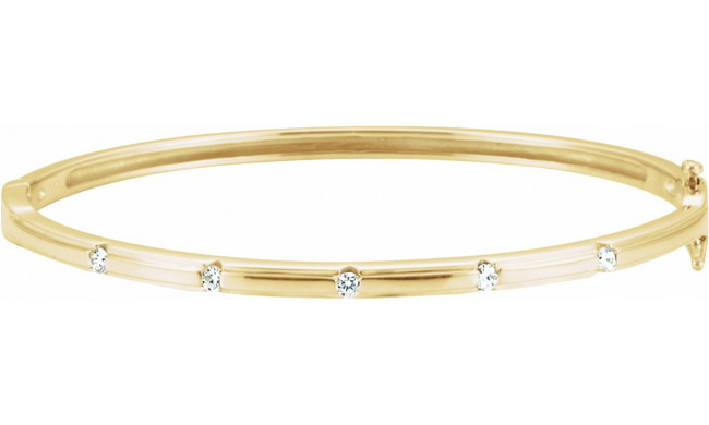 14K Yellow 1/4 CTW Diamond Bangle Bracelet - 65101101P
