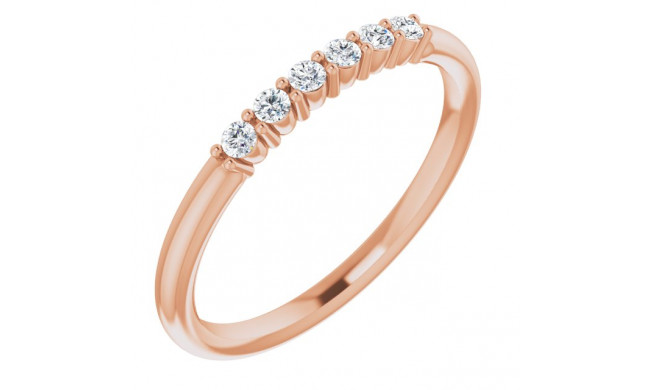 14K Rose 1/8 CTW Diamond Stackable Ring - 123288602P