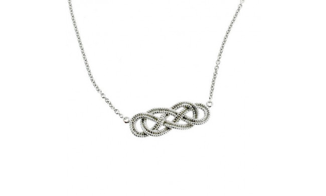 Southern Gates Harbor Series Sterling Silver Rope Knotted Necklace