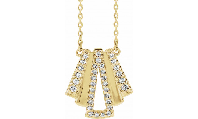 14K Yellow 1/4 CTW Diamond Art Deco 18 Necklace - 86916616P
