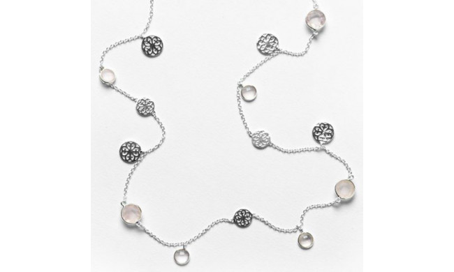 Southern Gates Sterling Silver Inspiration Rose Quartz Adjustable Necklace
