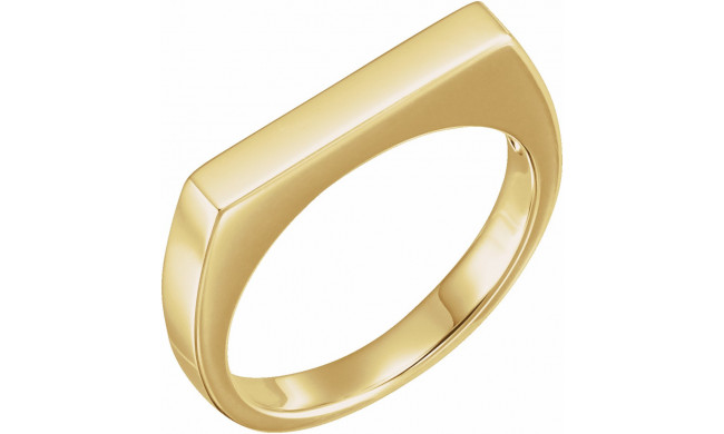 14K Yellow 3 mm Engravable Stackable Ring - 50468296591P