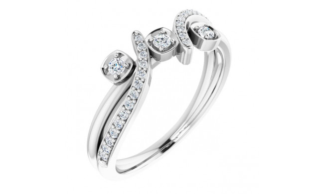 14K White 1/5 CTW Diamond Ring - 122899600P