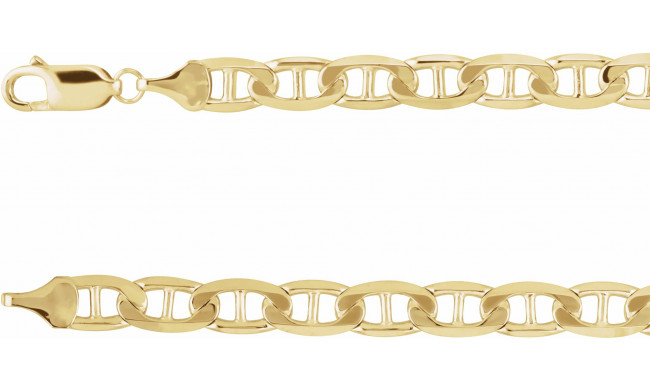 14K Yellow 6 mm Curbed Anchor 8.5 Bracelet - CH628287938P