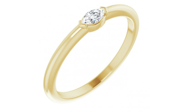 14K Yellow 1/8 CTW Diamond Solitaire Ring - 124565102P