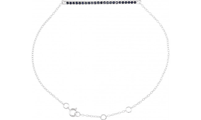 14K White Blue Sapphire 8 Bracelet - 65108970001P