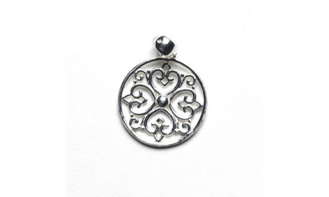 Southern Gates Sterling Silver Filigree Round Pendant