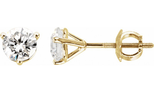 14K Yellow 1 CTW Diamond Earrings - 6623460058P