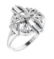 Platinum 1/4 CTW Diamond Vintage-Inspired Ring - 124057603P