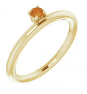 14K Yellow Citrine Stackable Ring - 12328660031P