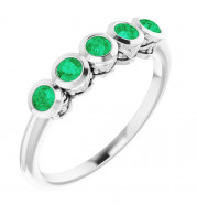 14K White Emerald Ring - 71997600P