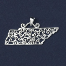 Southern Gates Sterling Silver Tennessee Pendant