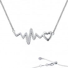 Lafonn Heart & Heartbeat Necklace - N0162CLP20