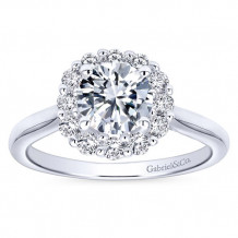 Gabriel & Co. 14k White Gold Contemporary Halo Engagement Ring - ER7498W44JJ