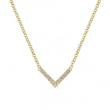 Gabriel & Co. 14k Yellow Gold Lusso Diamond Bar Necklace - NK5423Y45JJ