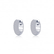 Lafonn Platinum 5-Row Huggie Hoop Earrings - E0540CLP00