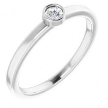 14K White 1/10 CTW Diamond Ring - 718066184P
