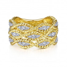 Gabriel & Co. 14k Yellow Gold Hampton Diamond Ring - LR51558Y45JJ