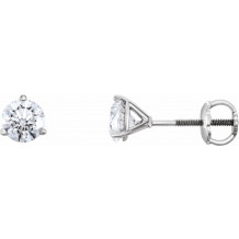 14K White 1 1/2 CTW Diamond Earrings - 6623460075P