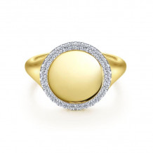 Gabriel & Co. 14k Yellow Gold Contemporary Diamond Ring - LR51521Y45JJ