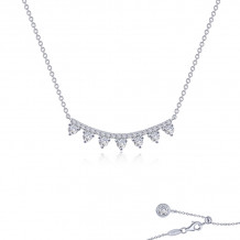 Lafonn Platinum Curved Bar Necklace - N0249CLP20